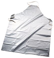 SILVER SHIELD� POLYETHYLENE CHEMICAL-RESISTANT APRON, SILVER, 45 IN., 2.7 MIL