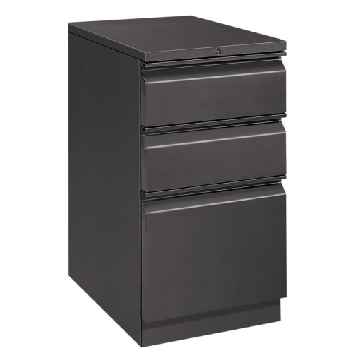 HON Brigade Mobile Pedestal File - Storage Pedestal with 1 File and 2 Box Drawers 22-7/8-Inch , Charcoal (H33723R)