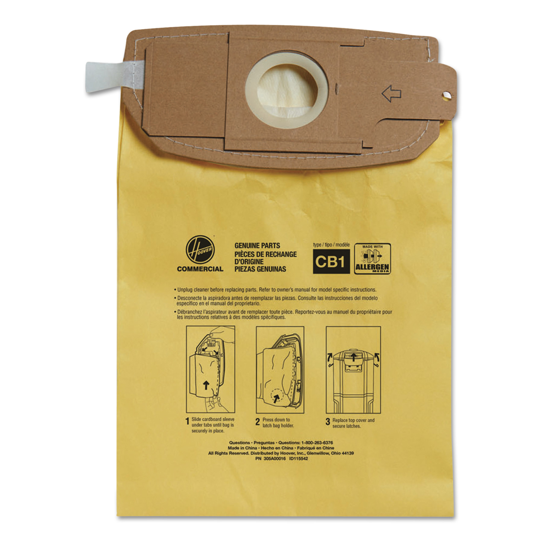 Disposable Vacuum Bags, Allergen C1, 10/Carton
