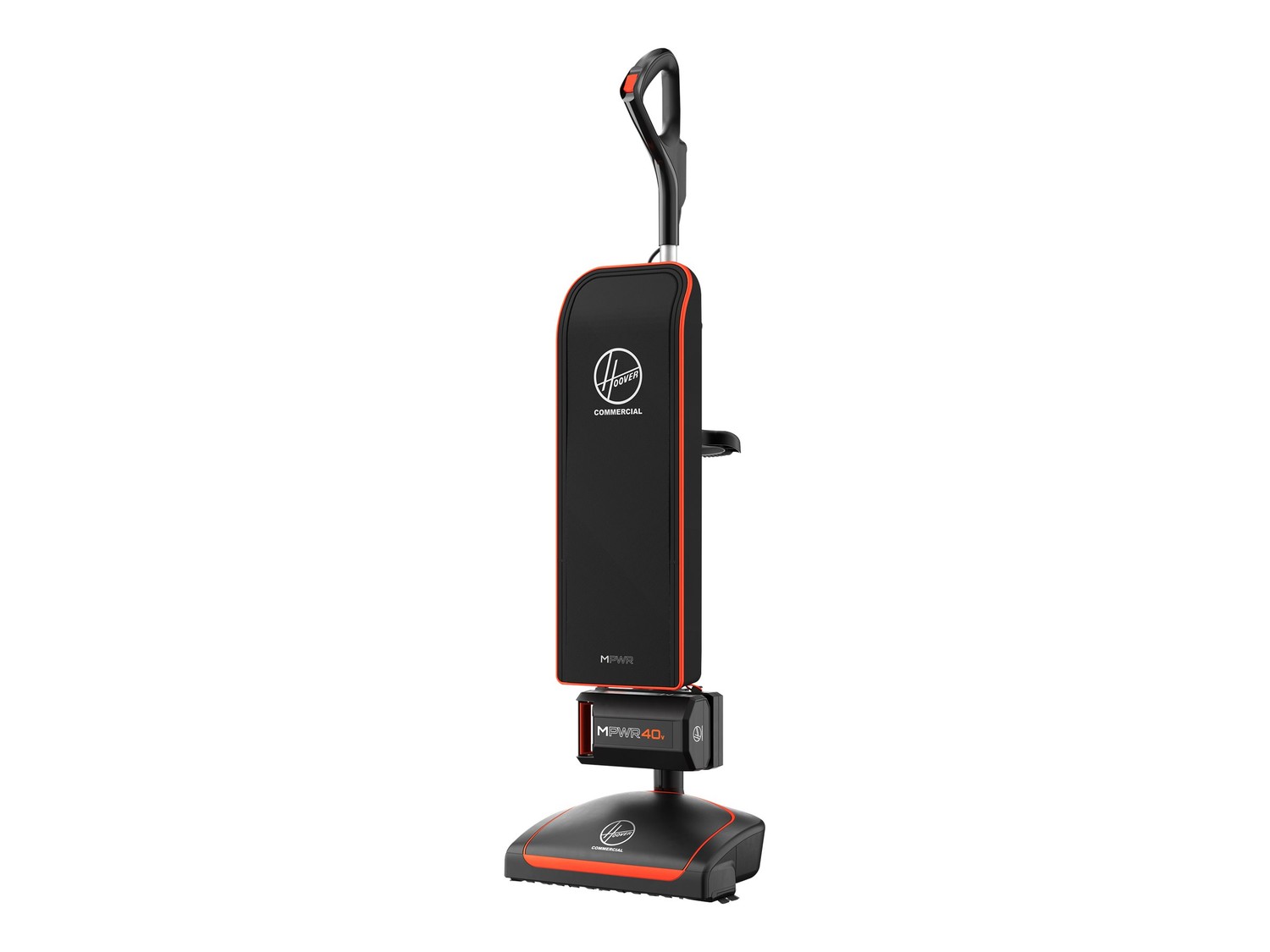HVRPWR 40V Cordless Upright Vacuum, 13" Cleaning Path, Black/Orange