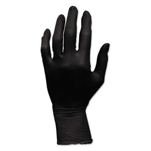 ProWorks GrizzlyNite Nitrile Gloves, Powder-Free, Large, Black, 100/Case