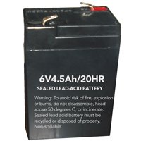 Howard HL0202-BATT Lead Acid Replacement Rechargeable Battery, For Use with Exit Sign, 6 V, 4.5 Ah