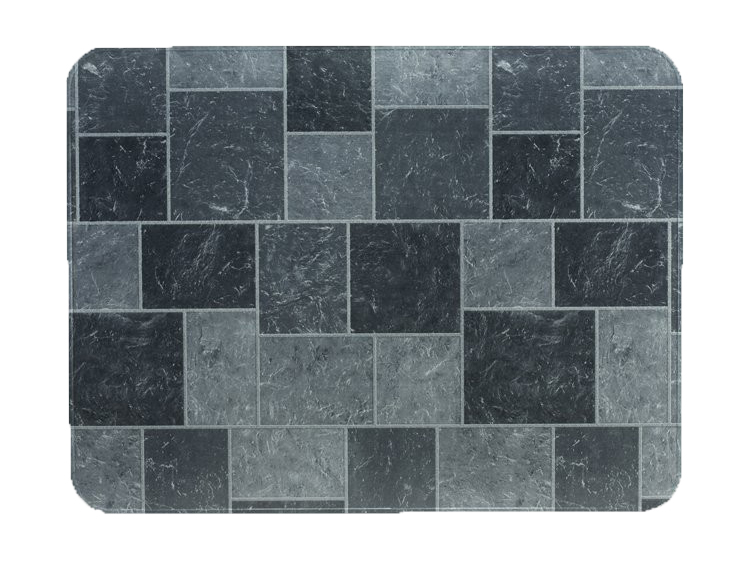 36" x 48" Hy-C Metal Gray Tile Slate Stove Board - T2UL3648GT-1C