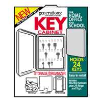 Hy-Ko KO302 Locking Key Cabinet, 8-1/4 in W 10-1/2 in H, Almond