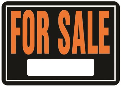 FOR SALE SIGN, HIGH GLOSS, 5 PER PACK