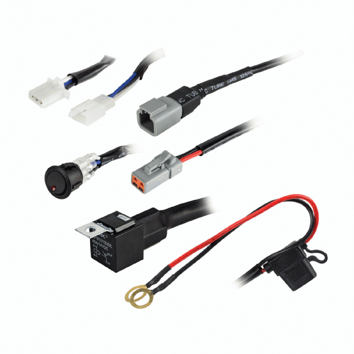 HEISE HESLWH2 - 1 LAMP ATP WIRING HARNESS & SWITCH KIT WITH 30 AMP FUSE