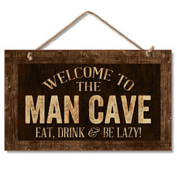 .in Man Cave .in  HANGING SIGN 9.5 X 5.