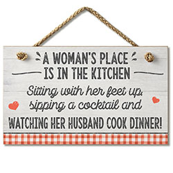 Woman's Place Hanging Sign 9.5 x 5.5