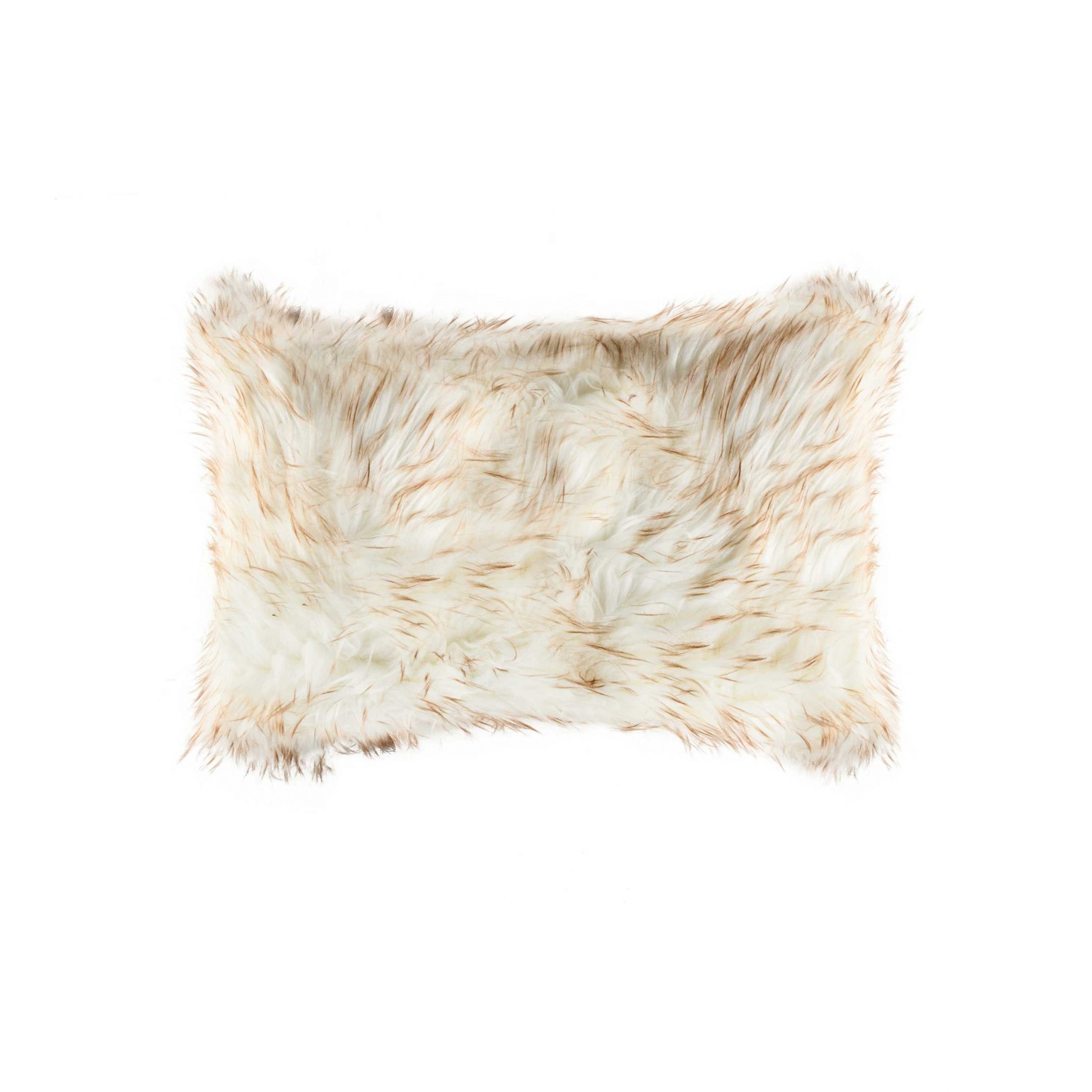 12" x 20" x 5" Gradient Tan Faux Fur - Pillow