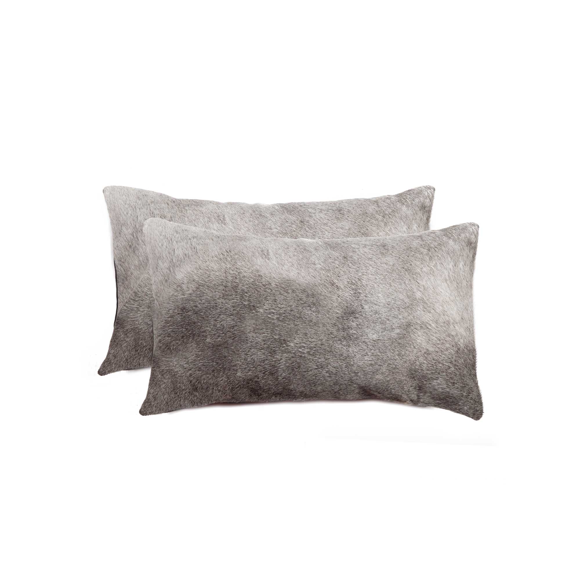 12" x 20" x 5" Gray, Cowhide - Pillow 2-Pack