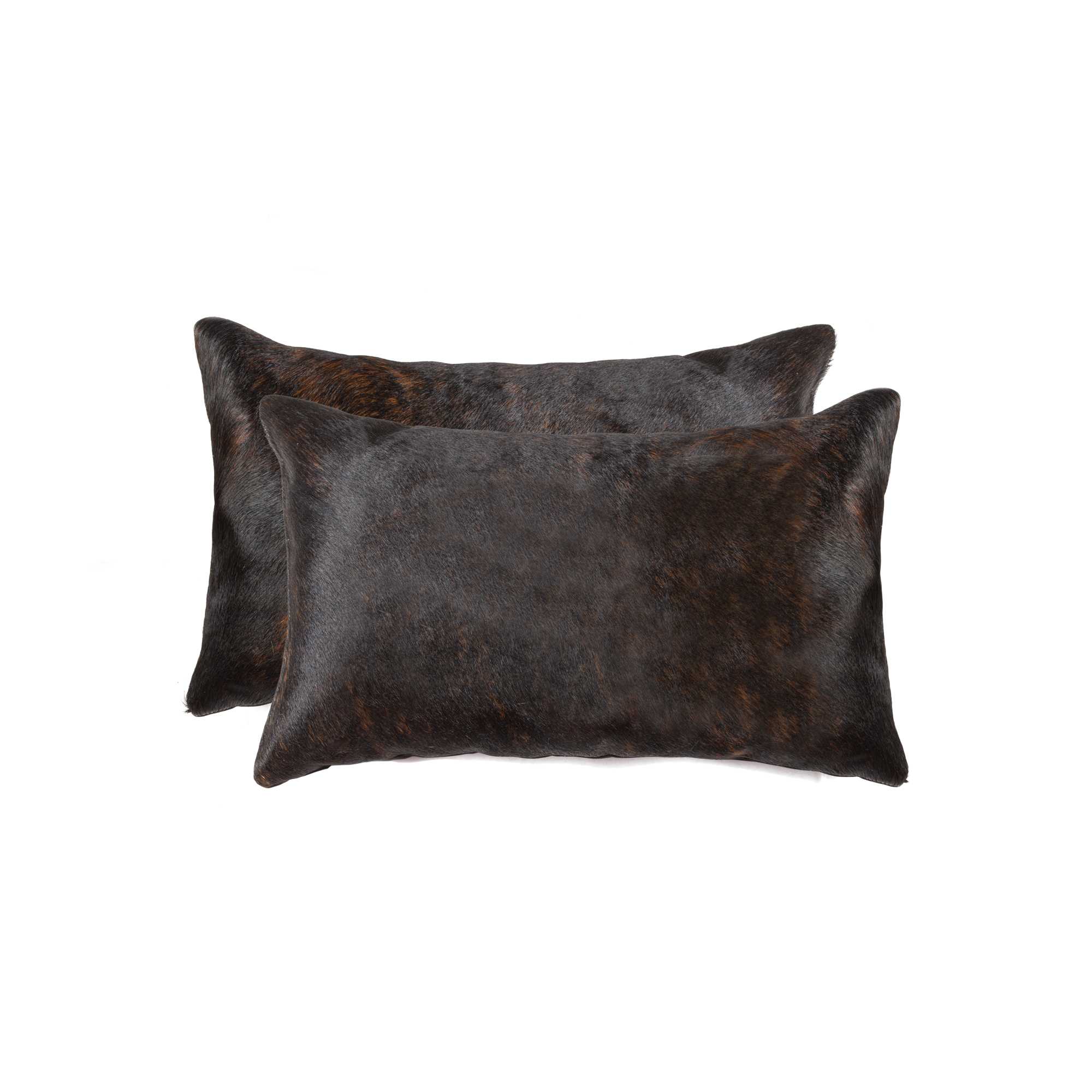 12" x 20" x 5" Chocolate, Cowhide - Pillow 2-Pack