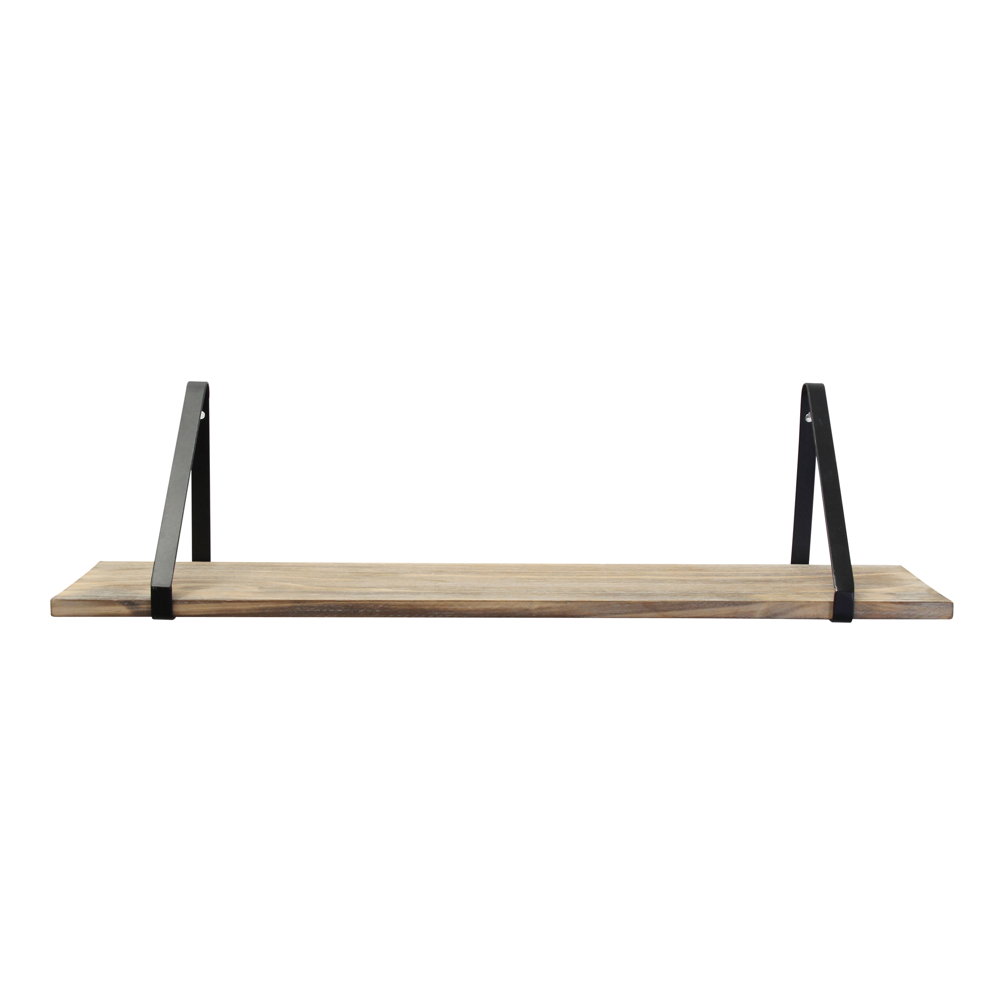Industrial Black and Natural Wood Shelf