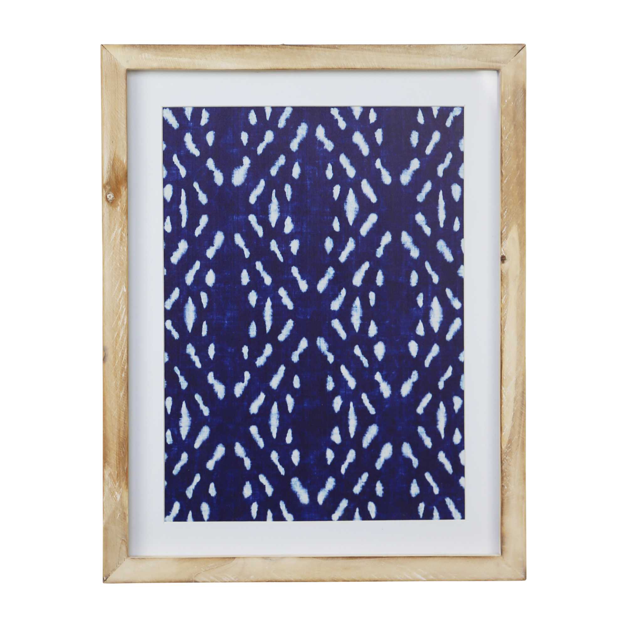 11" X 14" Geometric Design Framed Wall Art with Glass Features