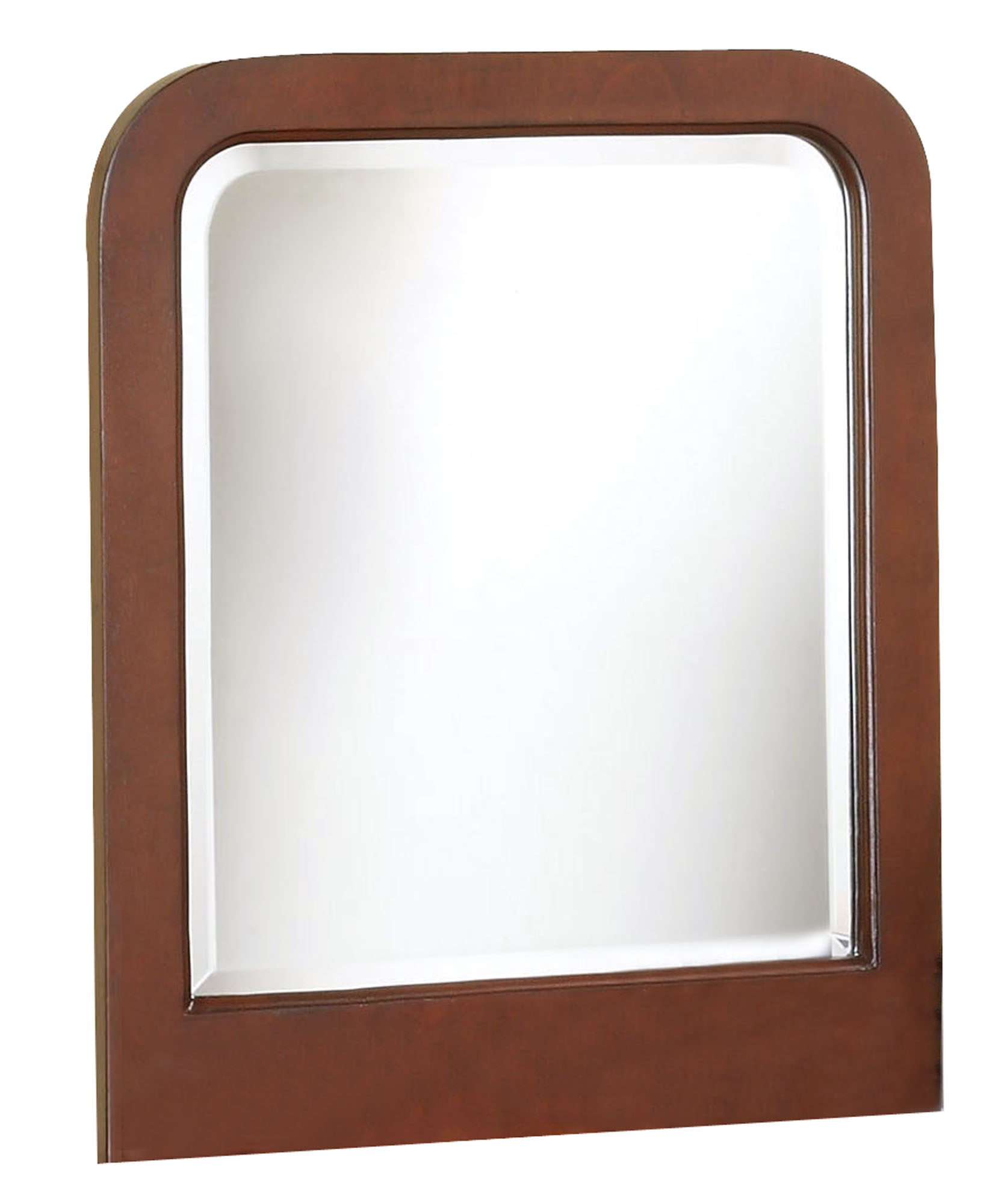 1" X 25" X 24" Brown Wood Vanity Mirror