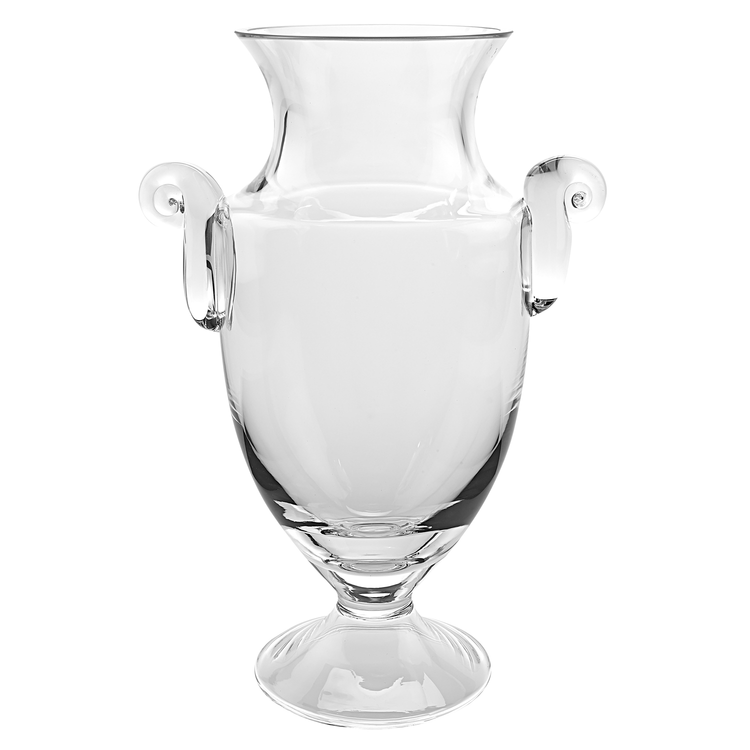 10" Mouth Blown Crystal European Made Trophy Vase