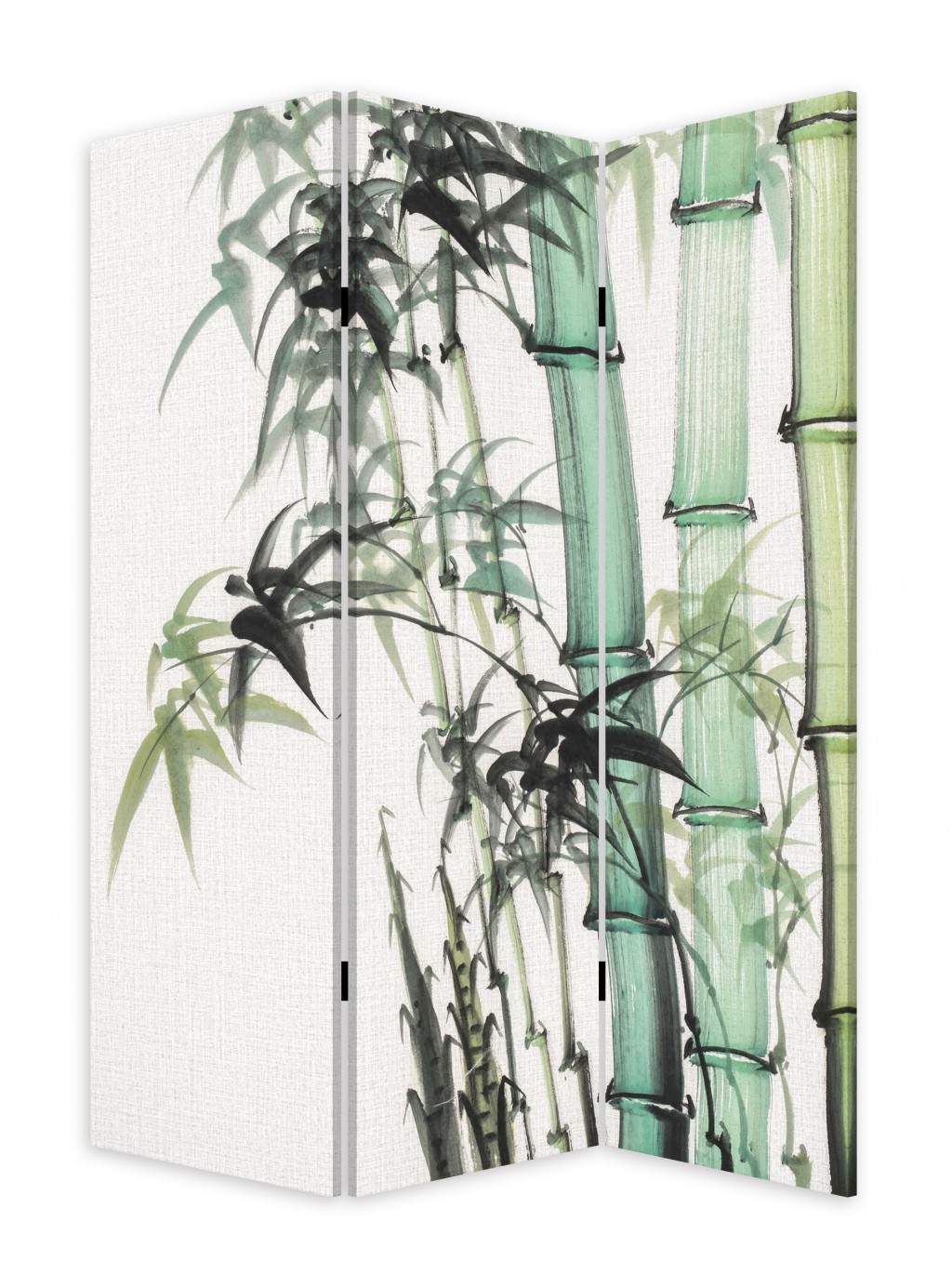 3 Panel Reversible Bamboo Art Room Divider Screen