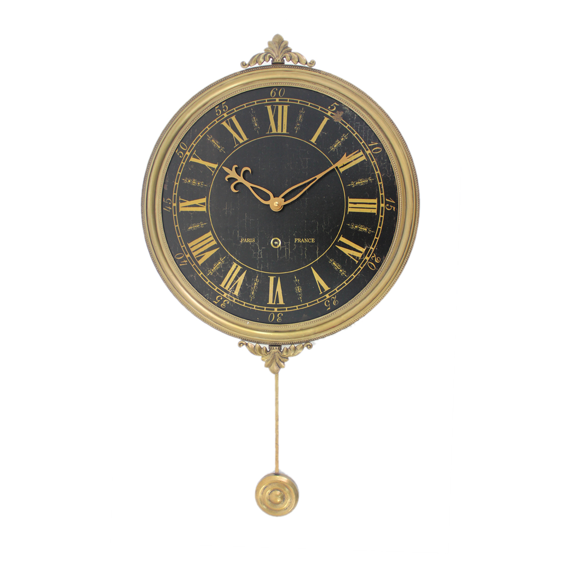 1" x 25" x 16.54" Gold, Vintage, Pendulum - Clock