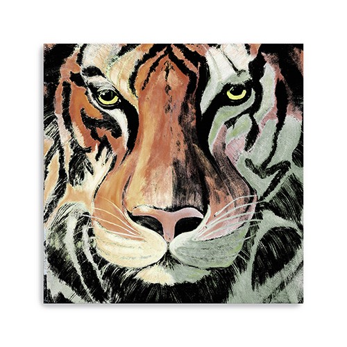 40" Staring Tiger Portrait Canvas Wall Art