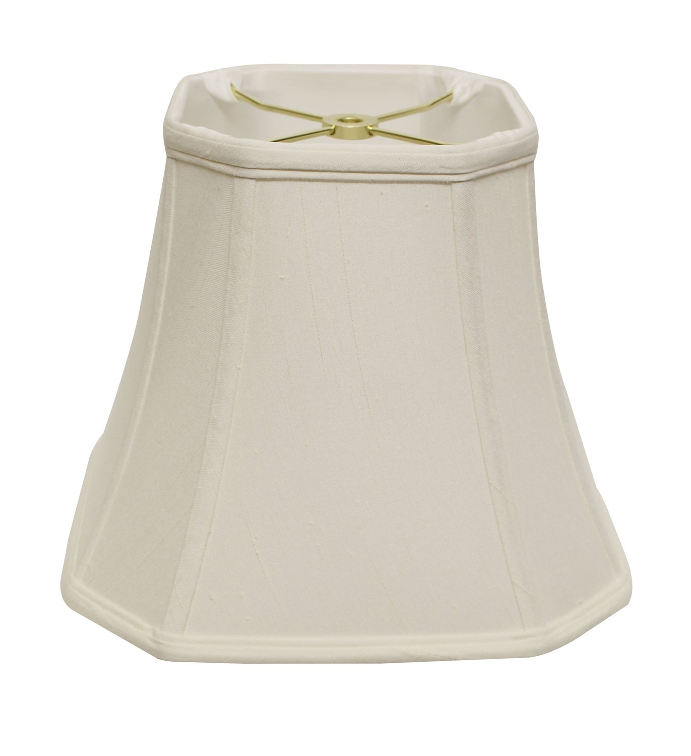 10" White Slanted Square Bell Monay Shantung Lampshade
