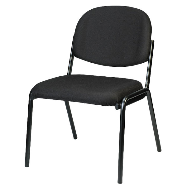 19.3" x 18.5" x 31" Black Fabric Guest Chair