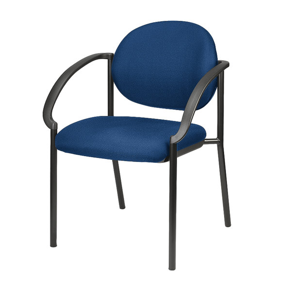 24" x 19.7" x 32.3" Navy Fabric Guest Chair
