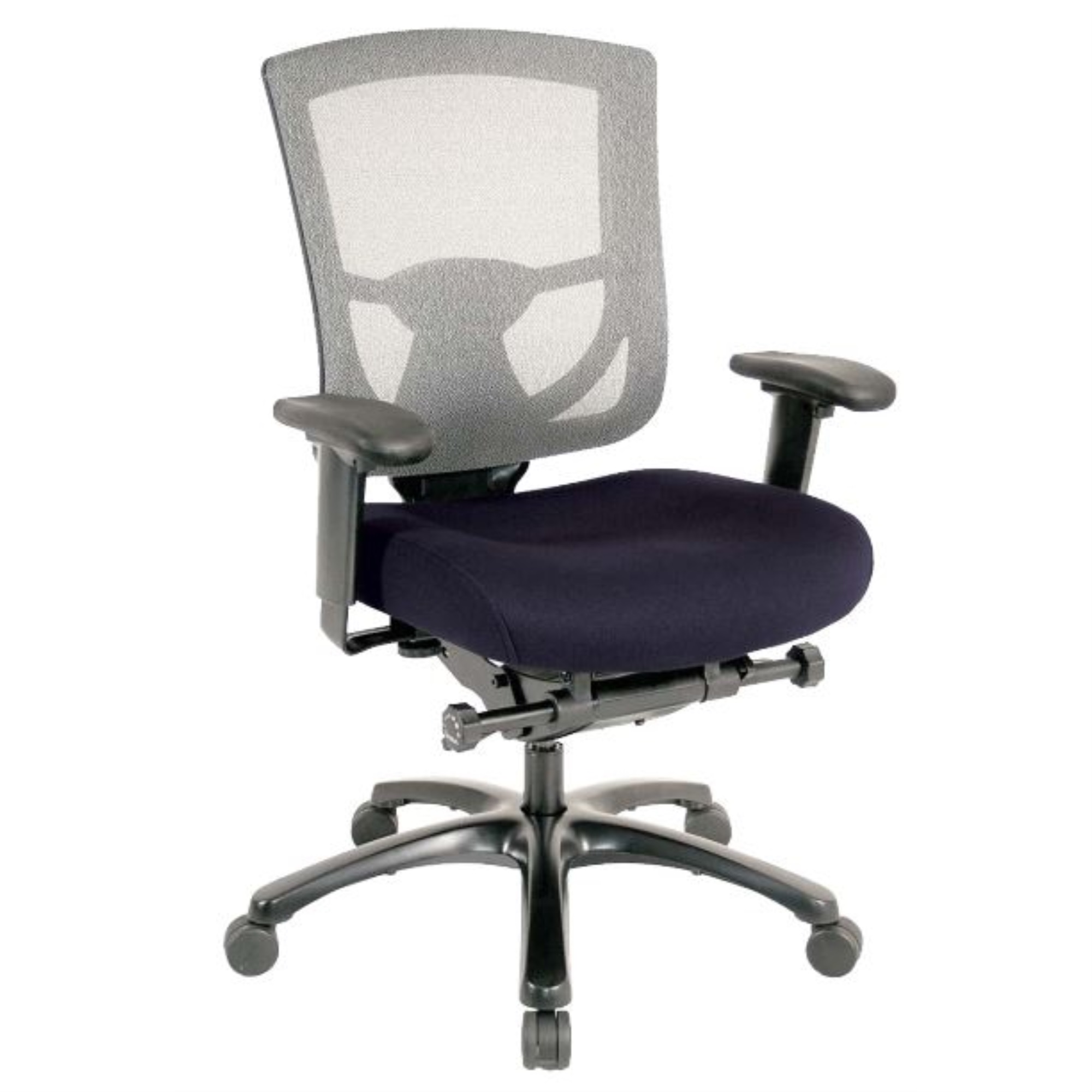 27.2" x 25.6" x 39.8"Denim Mesh/Fabric Chair
