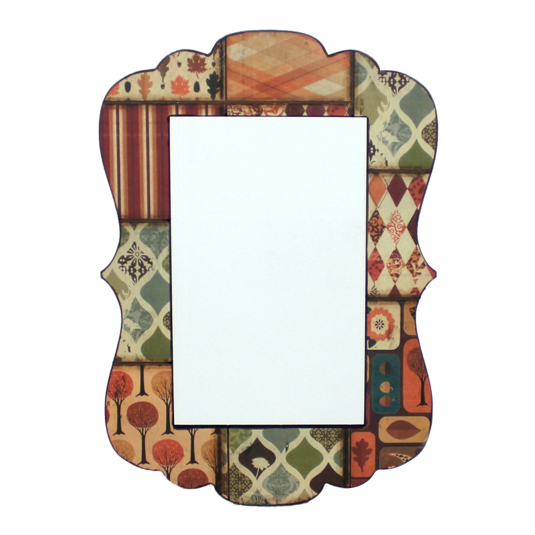 0.24" x 27.17" x 18.9" Multi Color Vintage Decorative Dressing Mirror