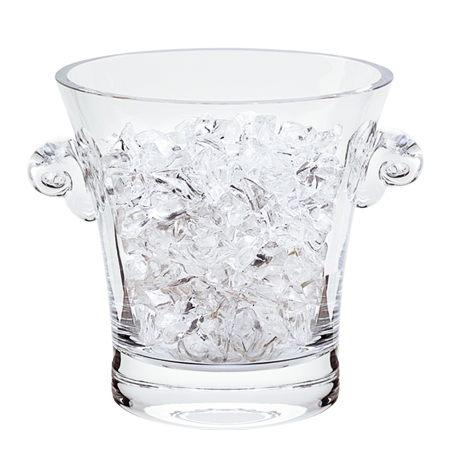 6" Mouth Blown Crystal Ice Bucket