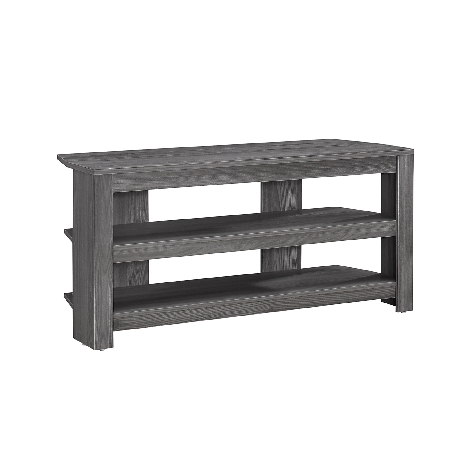 15.5" x 42" x 19.75" Grey Particle Board Laminate TV Stand