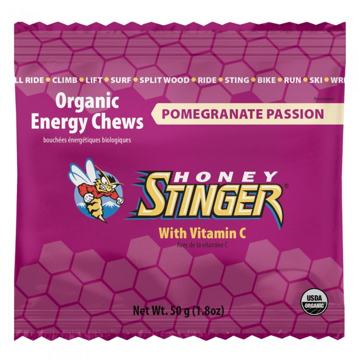 Honey Stinger Organic Pomegranate Passionfruit Chews (12x1.8 OZ)