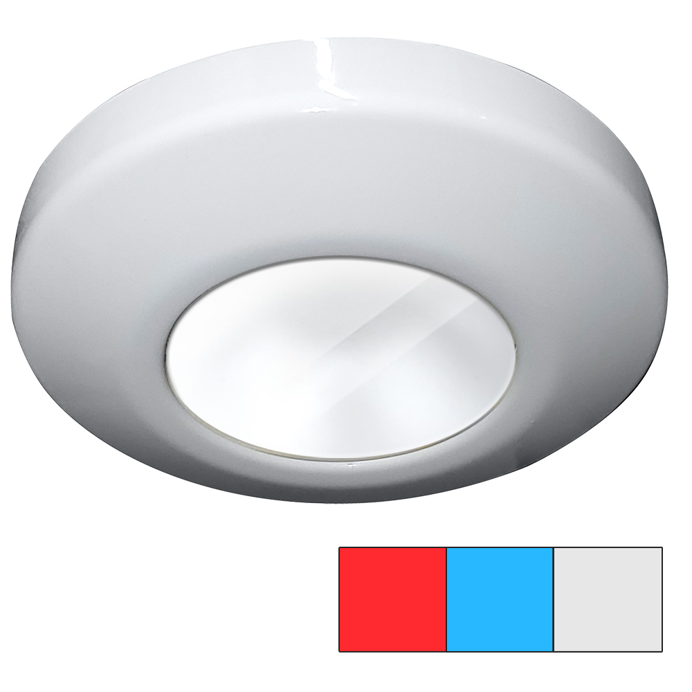 i2Systems Profile P1120 Tri-Light Surface Light - Red, Cool White & Blue - White Finish