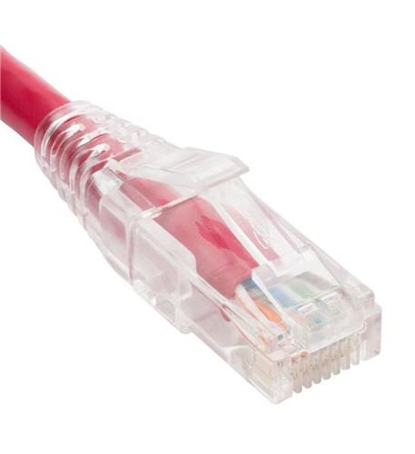 Patch Cord- Cat6- Clear Boot- 10' Red