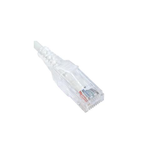 PATCH CORD- CAT 6 SLIM CLEAR SR 10FT WH