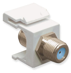 Module- F-Type- Nickel Plated- 3 Ghz- White