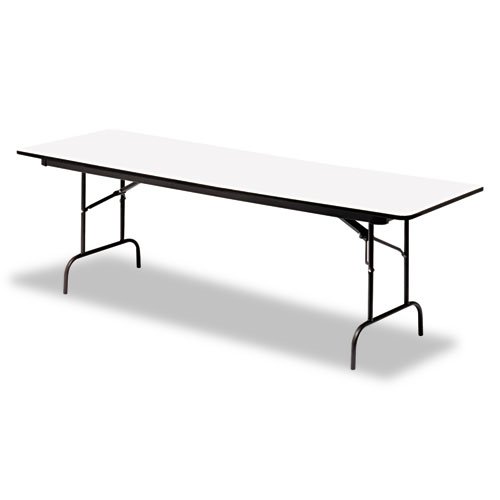 Premium Wood Laminate Folding Table, Rectangular, 60w x 30d x 29h, Gray/Charcoal