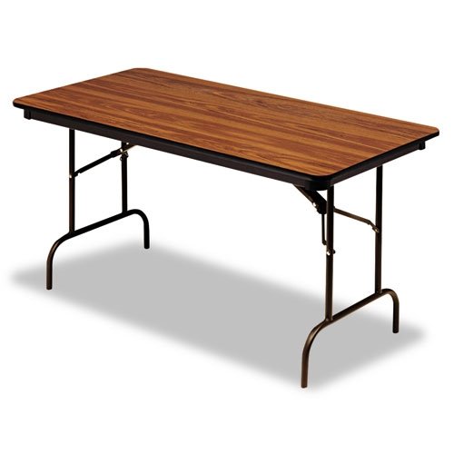 Premium Wood Laminate Folding Table, Rectangular, 96w x 30d x 29h, Oak