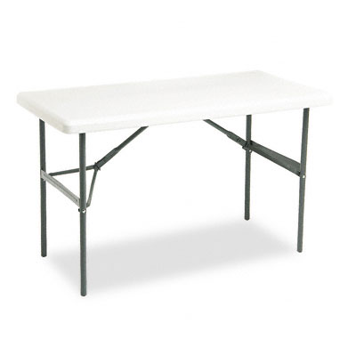 IndestrucTables Too 1200 Series Resin Folding Table, 48w x 24d x 29h, Platinum