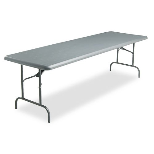 IndestrucTables Too 1200 Series Resin Folding Table, 96w x 30d x 29h, Charcoal
