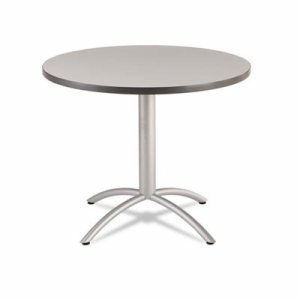 CafEWorks Table, 36 dia x 30h, Gray/Silver