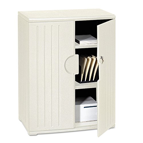 OfficeWorks Resin Storage Cabinet, 36w x 22d x 46h, Platinum