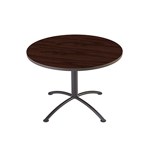 iLand Table, Contour, Round Seated Style, 42" Diameter x 29", Mahogany/Black