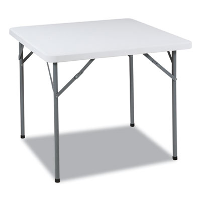 IndestrucTable Classic Folding Table, Square Top, 200 lb Capacity, 34w x 34d x 29h, Platinum Granite