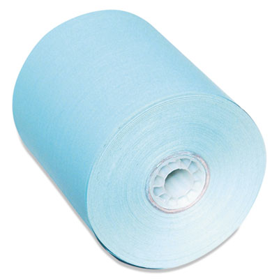 Direct Thermal Printing Paper Rolls, 0.45" Core, 3.13" x 230 ft, Blue, 50/Carton