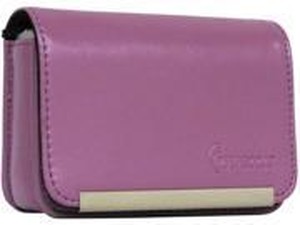 I Love NY DCS86 Compact Leather Digital Camera Case - Purple