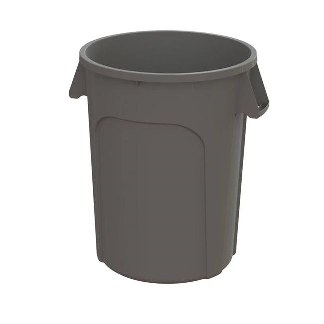 Value-Plus Containers, Low Density Polyethylene, 20 gal, Gray