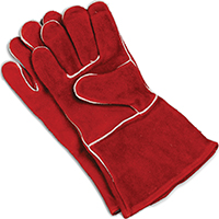 Imperial KK0159 Fireplace Gloves, Universal, Cowhide Leather, Red