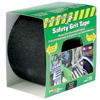 Gator Grip RE160 Anti-Slip Safety Grit Tape, 60 ft L x 4 in W, PVC Base Layer, Black