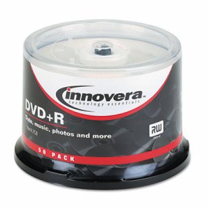 DVD+R Discs, 4.7GB, 16x, Spindle, Silver, 50/Pack