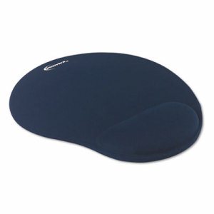 Mouse Pad w/Gel Wrist Pad, Nonskid Base, 10-3/8 x 8-7/8, Blue