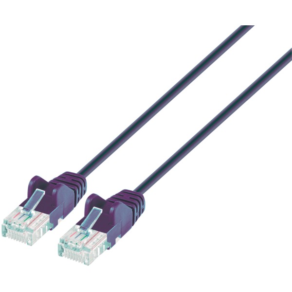 Intellinet Network Solutions 742184 Blue CAT-6 UTP Slim Network Patch Cable with Snagless Boots (14 Feet)